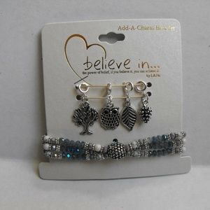 L&J Charm Bracelet w/ Acorn, Owl, Tree, NWT